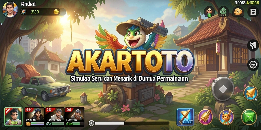 Tampilan gameplay AKARTOTO yang menarik dan interaktif.
