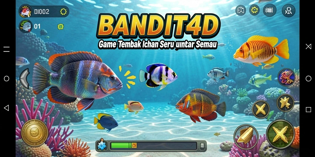 Aktivitas seru dalam permainan BANDIT4D dengan grafis Tembak Ikan.