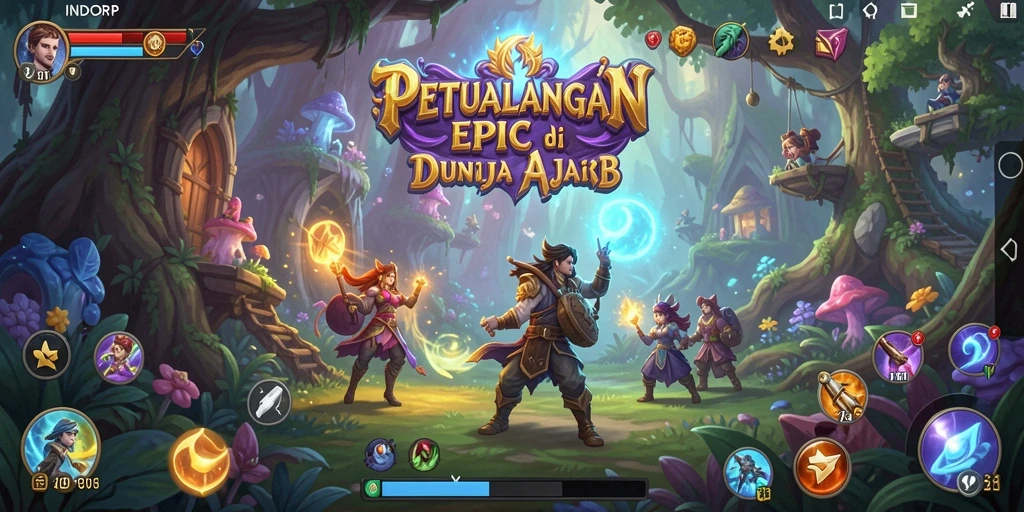 Tampilan gameplay INDORP yang epik dan mendebarkan.