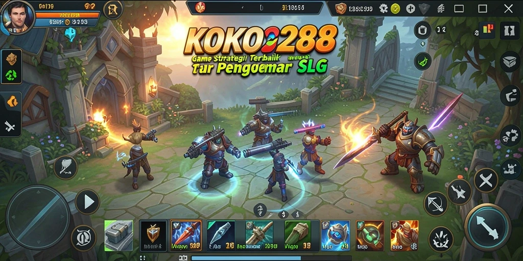 Tampilan gameplay KOKO288 dengan pertempuran yang mendebarkan.