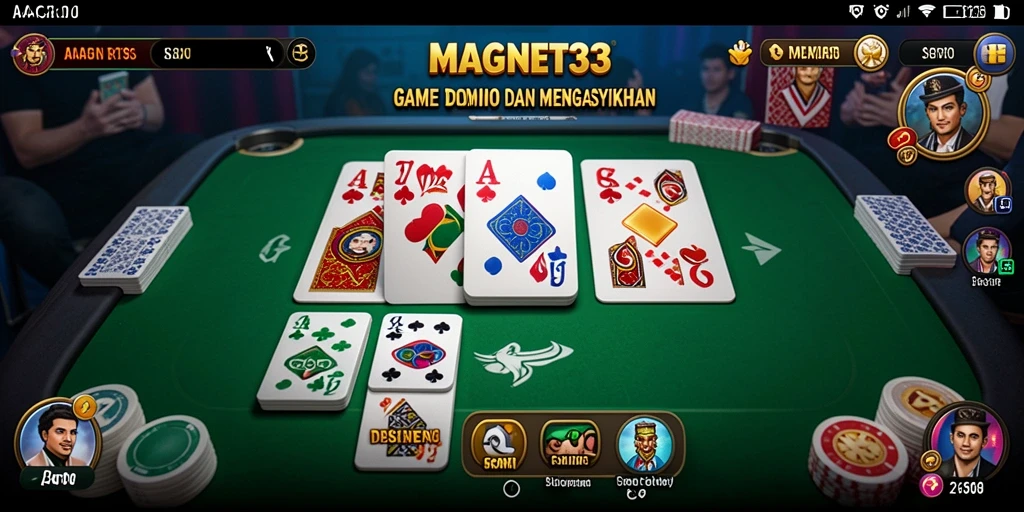 Tampilan gameplay domino yang menarik dan seru di MAGNET33.