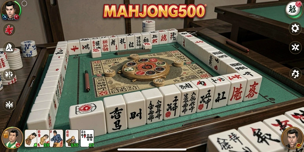 Tampilan gameplay <strong>MAHJONG500</strong> menunjukkan petualangan Mahjong yang menarik.