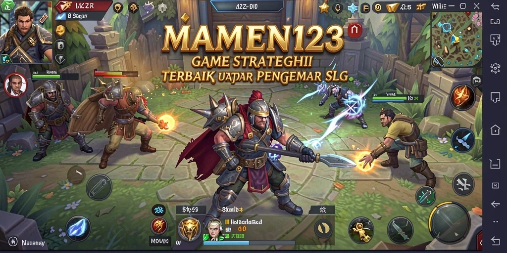 Tangkapan layar yang menunjukkan pertempuran epik dalam MAMEN123.