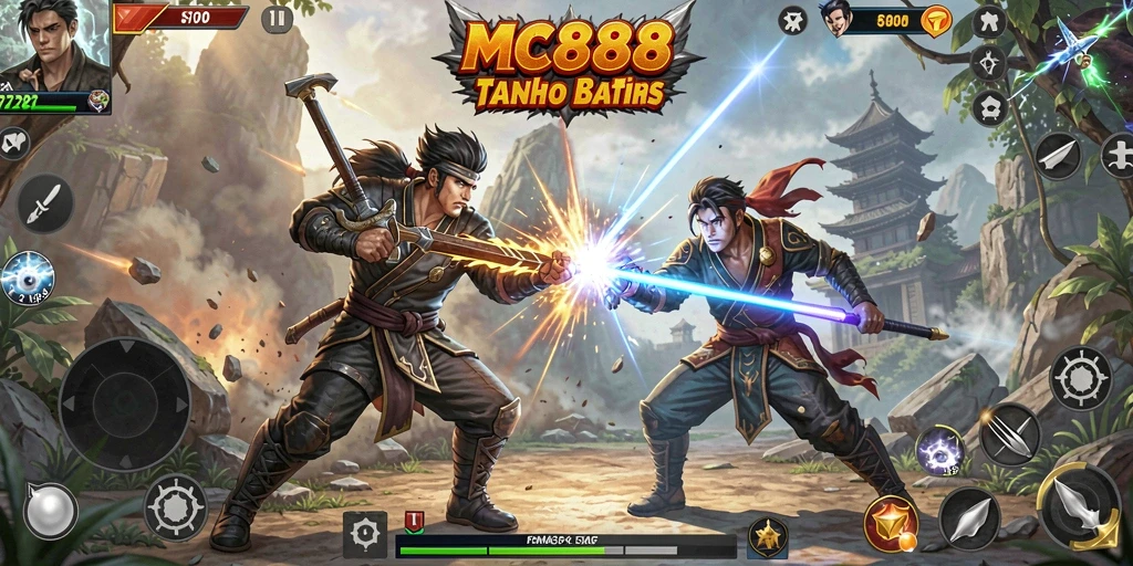 Tampilan gameplay seru dari MC888 dengan aksi pertarungan yang mendebarkan.