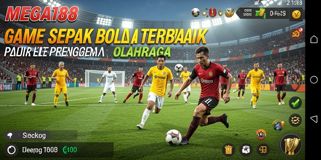 Tampilan gameplay MEGA188 yang seru dan mendebarkan dalam pertandingan sepak bola.