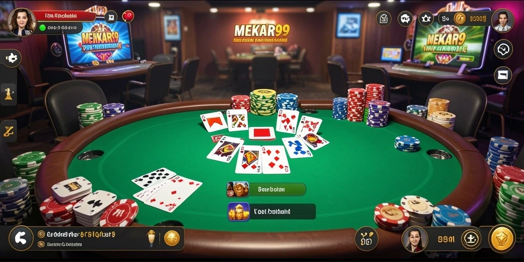 Tangkapan layar dari gameplay seru Poker di MEKAR99.