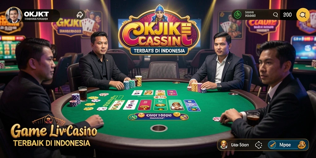 Tampilan gameplay mendebarkan di aplikasi Live Casino OKJKT.