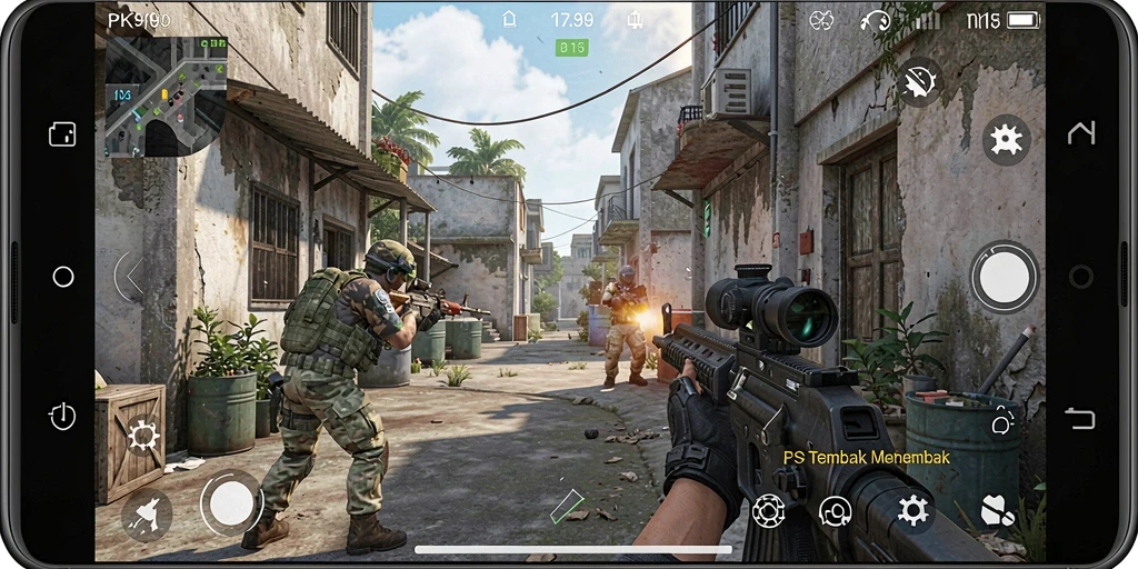 Tampilan gameplay seru dan menegangkan di PK95.