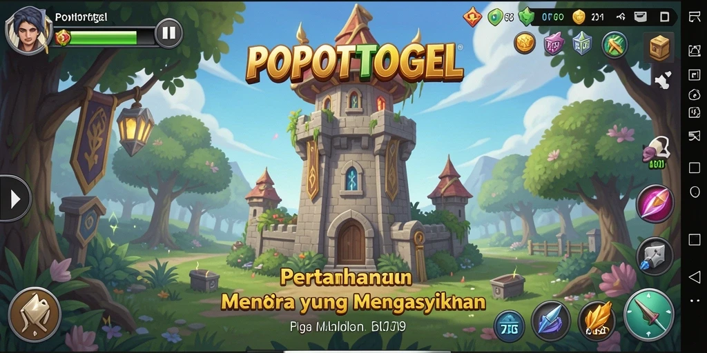 Screenshot gameplay menunjukkan momen mendebarkan saat menara bertahan dari serangan musuh.