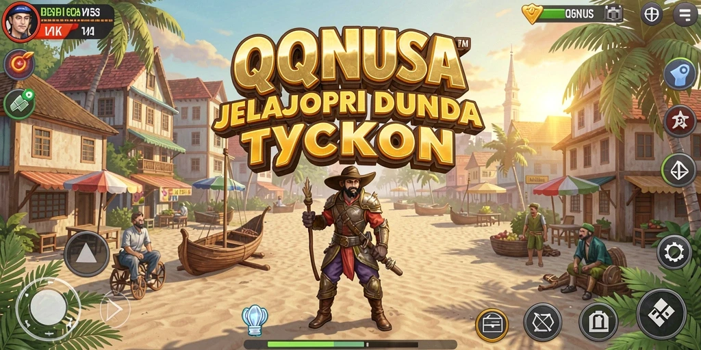 Screenshot gameplay QQNUSA menunjukkan pengelolaan bisnis yang inovatif.