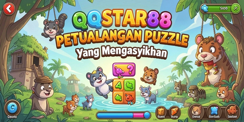 Tampilan gameplay QQSTAR88 yang menarik dan penuh warna.