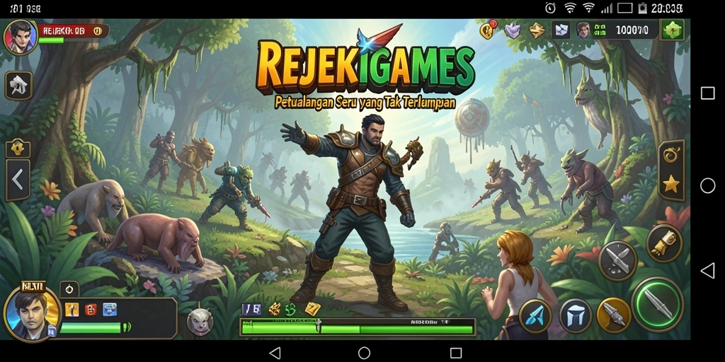 Screenshot gameplay REJEKIGAMES menampilkan aksi petualangan yang seru.