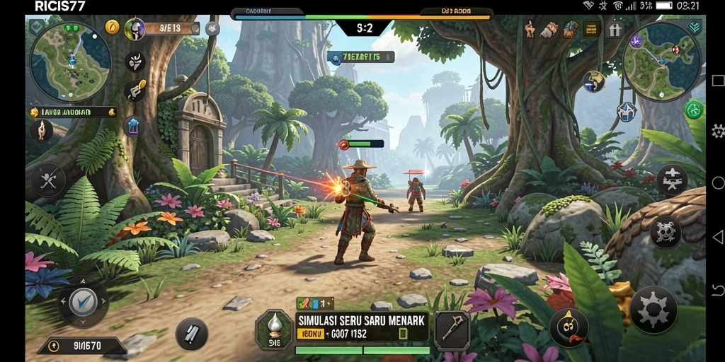 Tampilan gameplay RICIS77 menampilkan simulasi yang seru dan interaktif.