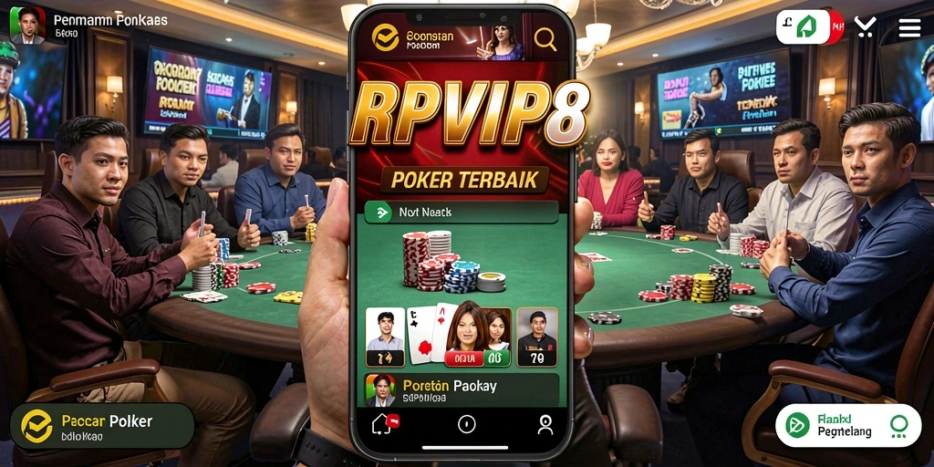 Tampilan gameplay menarik dari permainan Poker di RPVIP8.