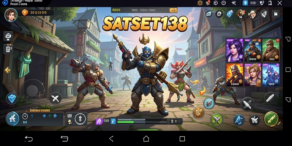 Tampilan gameplay menegangkan dalam SATSET138 di medan pertempuran.