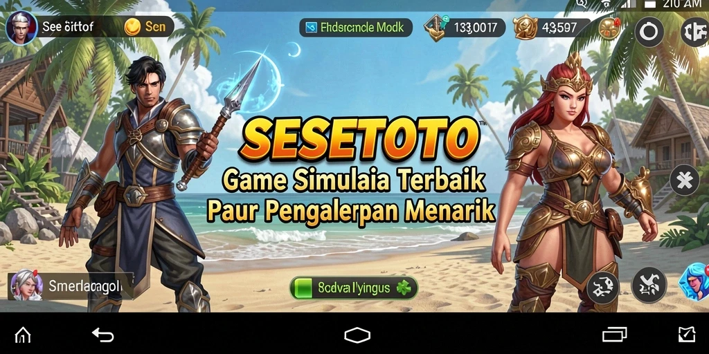 Tampilan gameplay SESETOTO dengan grafis menawan dan fitur interaksi menarik.