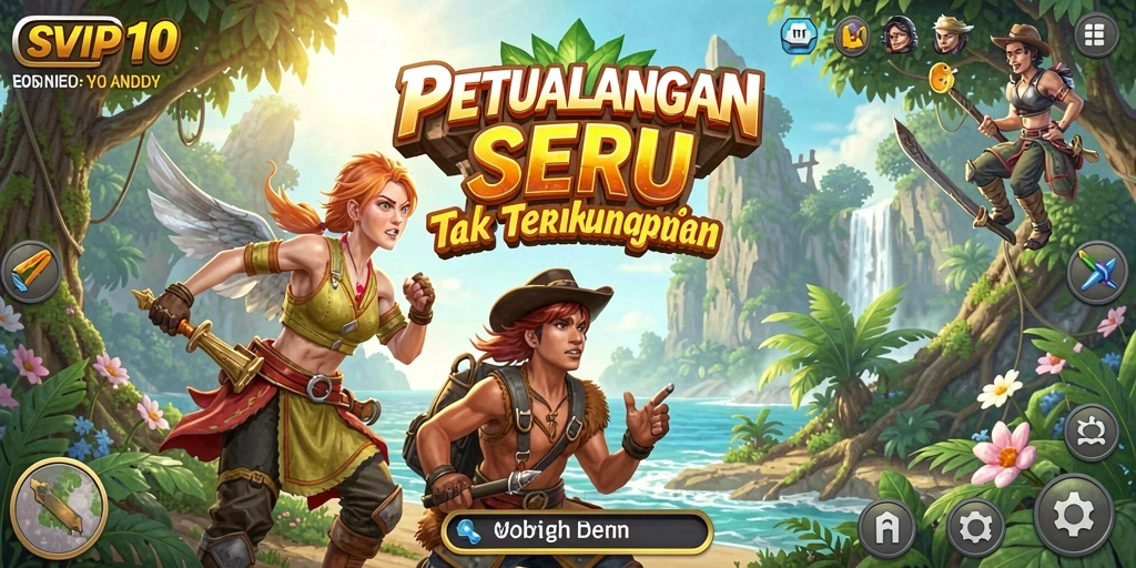 Screenshot menunjukkan aksi seru dalam gameplay SVIP10 saat menjelajahi dunia petualangan.