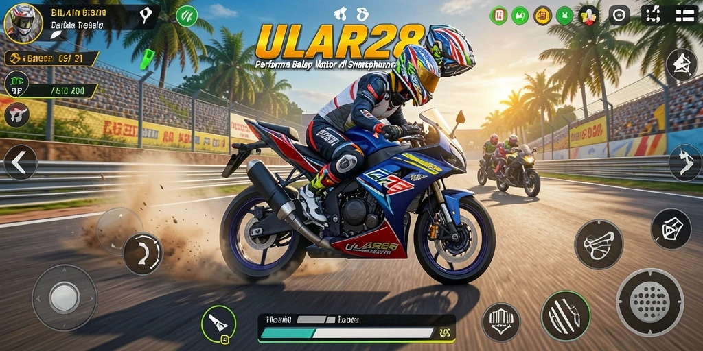 Tampilan intens gameplay balap motor ULAR288 yang menegangkan.