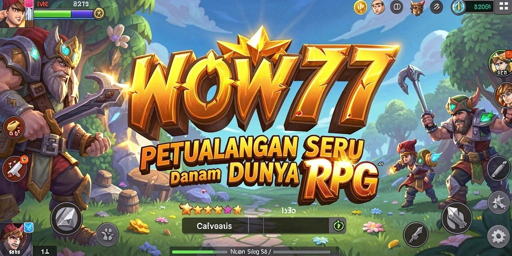 Tangkapan layar menunjukkan aksi seru dalam permainan RPG WOW77.